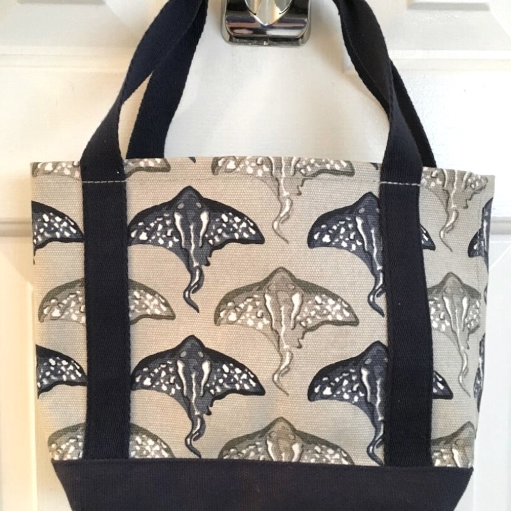 Pottery Barn Stingray Canvas Mini Tote